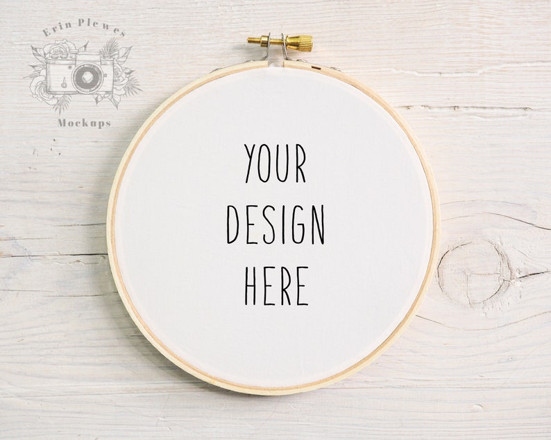 Download Cross Stitch Mockup Embroidery hoop mockup on rustic white | Etsy