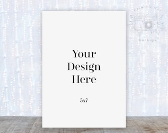 Card Mockup 5x7, Greeting Card Mock Up, Stationery mock-up for rustic wedding, Jpeg Instant Digital Download Template