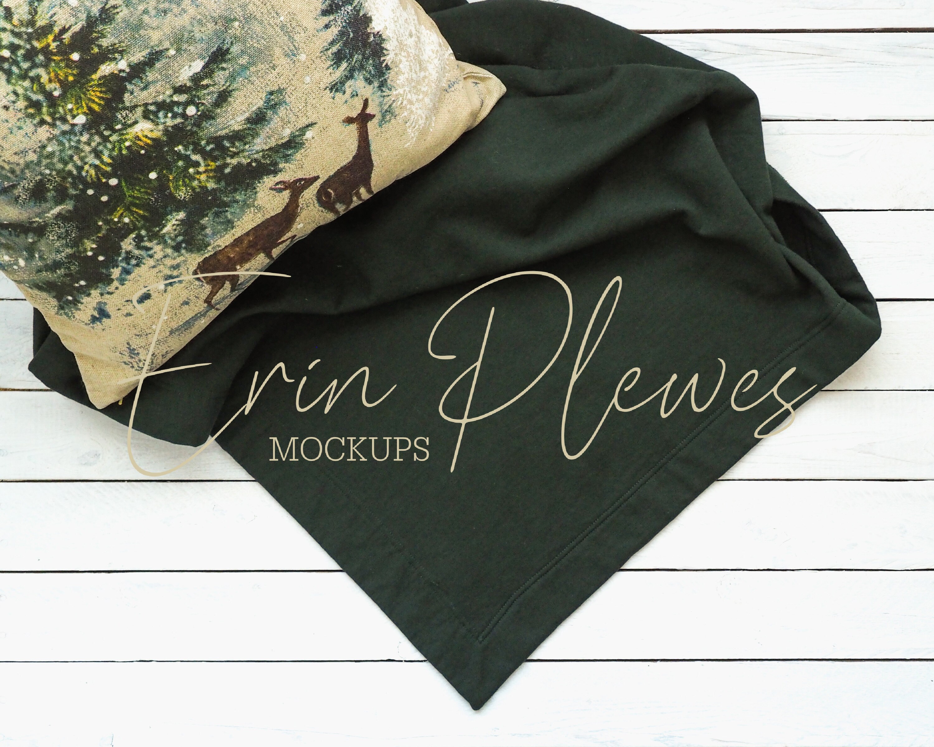Download Blanket Mockup Green Christmas Blanket Mock Up Gildan | Etsy
