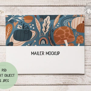 Mailer Mockup, Shipping Bag Mock Up PSD Smart Object, 6x9 Flat Mailer Mock-up, Jpeg PNG Instant Digital Download Template