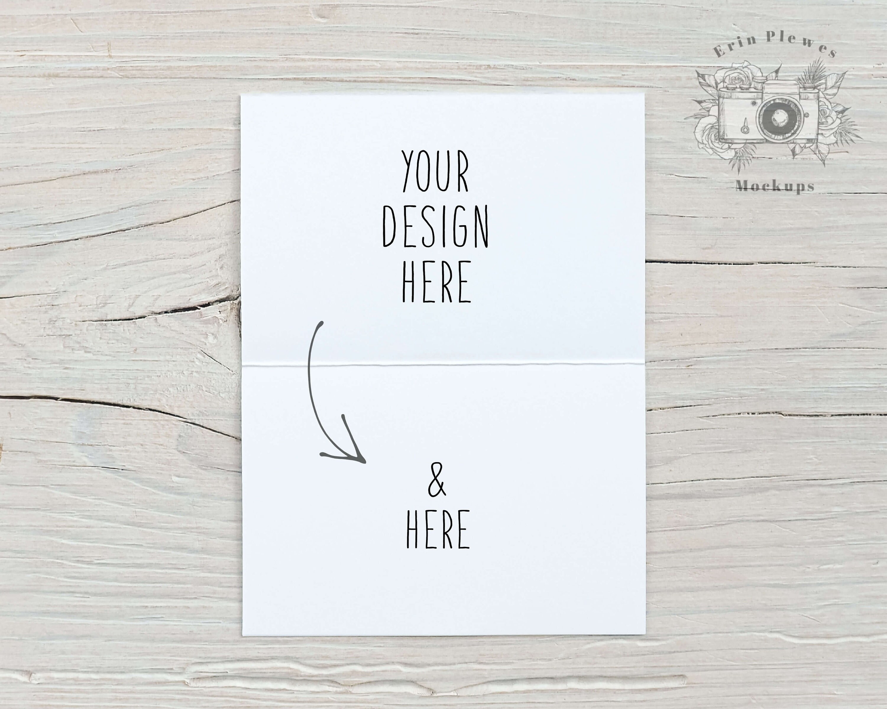 Download Card Mockup Front and Back 4x6 Open Card Mock Up Interior | Etsy