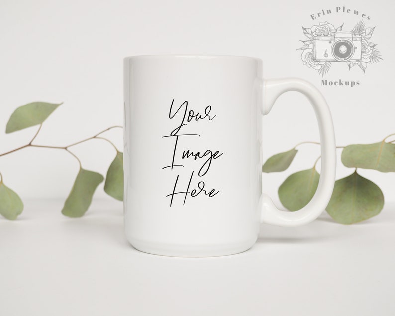Download Mug Mockup 15 oz Coffee Mug Mock-up Right Hand Mug Mock up | Etsy