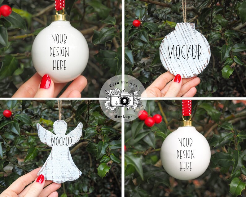 Download Ornament Mockup Bundle Christmas ornament mock up set of 12 | Etsy