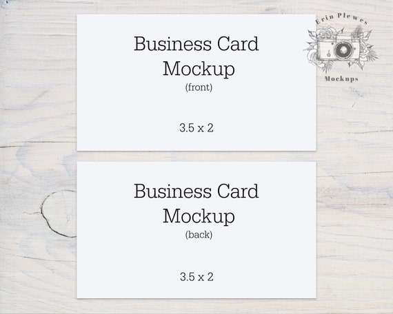 Business Card Mockup 3.5 X 2 3.5x2 Card Mockup | Etsy