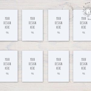 4x6 Card Mockup Suite, Voorzijde Achter Wenskaart Mock Up x 8, Briefpapier Set Mock Ups, Jpeg Instant Digitale Download