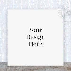 Square Card Mock Up, Greeting Card Mockup, Square Rustic Wedding Invitations Flat Lay, Jpeg Instant Digital Download Template