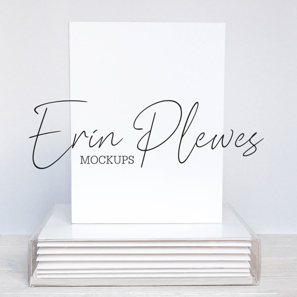 A2 Card Mockup Box Set White Envelopes, Greeting Card Mockup Set, Stationery Mock-up Lifestyle Photo, Instant Digital Download Jpeg