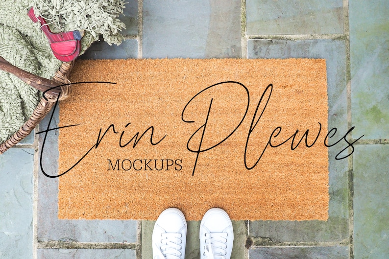 Download Doormat Mockup Coir Door Mat Mock-up Farmhouse Rug Mock Up ...