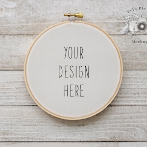 Embroidery Hoop Mockup, Cross stitch mockup on rustic white wood, Sewing Mock-up, JPG PNG Digital Download Template