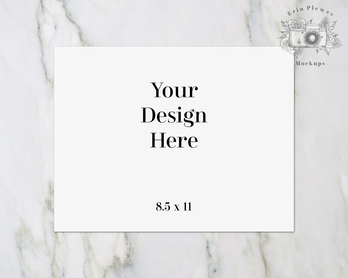 8.5x11 Print Mockup 8.5 X 11 Horizontal Poster Mockup on Etsy