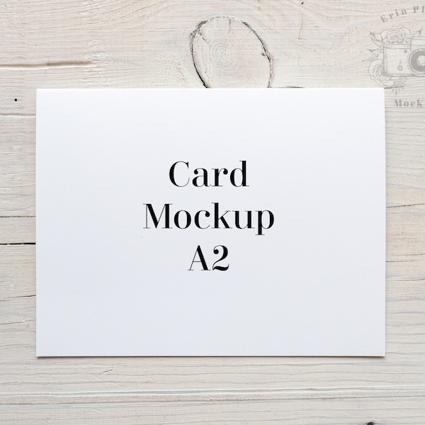 Flat Card Mockup A2, Invitation Mock Up A-2, Thank You Notes Mock-up for Rustic Wedding, Instant Digital Download JPEG Photo