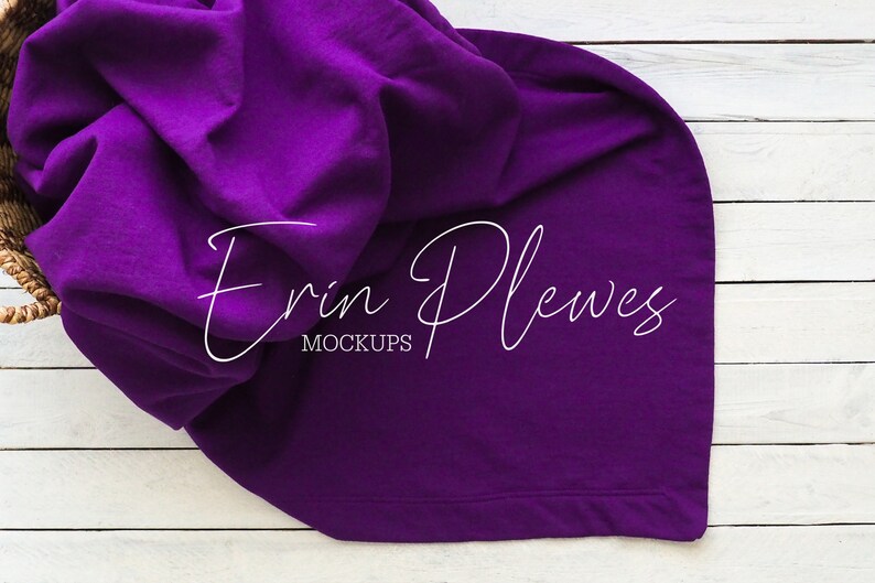 Download Stadium Blanket Mockup Purple Blanket Mock Up Lifestyle ...