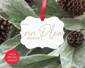 Benelux Christmas Ornament Mockup, Benelux aluminum ornament mock-up to add your design, Instant Digital Download JPG PNG Template