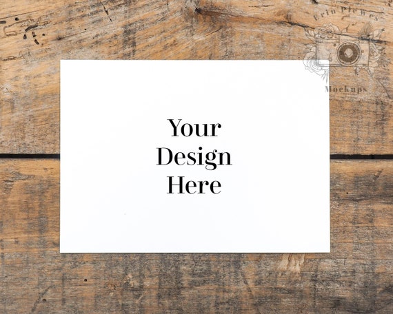 Greeting Card Mockup 5x7 Card Mockup For Rustic Wedding Thank Etsy