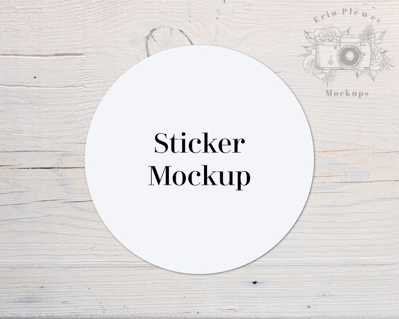Download Sticker mockup White round tag mock up Rustic farmhouse | Etsy