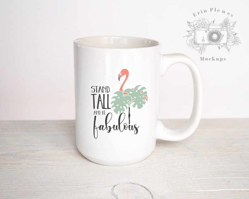 Download Mug Mockup 15 oz Coffee Mug Mock Up on Rustic White Wood ...