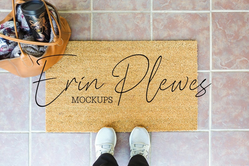 Download Coir Doormat Mockup Doormat Mockup Fall Rug Mock up | Etsy