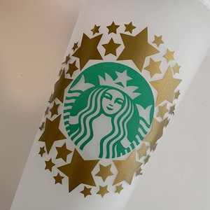 Customized Starbucks Cup - Stars