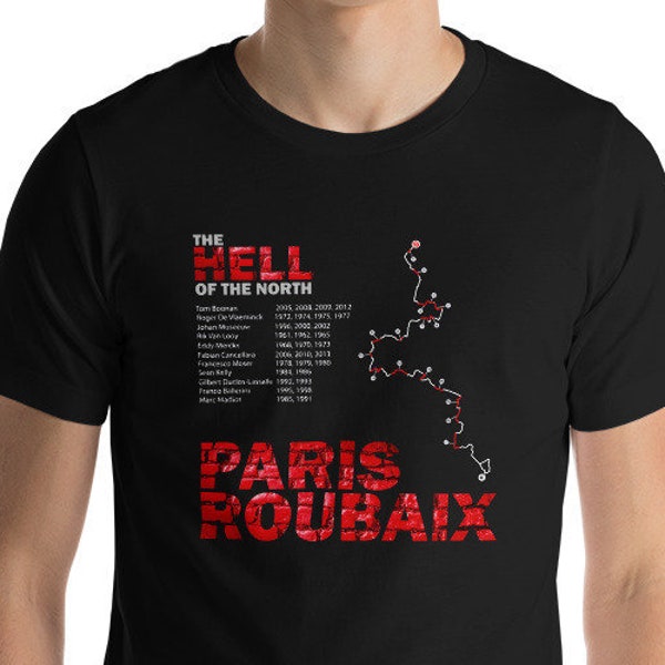 Paris Roubaix Tshirt - Cycling Tshirt - Great Gift for a Cyclist