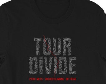 Tour Divide Bikepacking T-Shirt - Alle Städte - Mountainbike Tshirt - Ultra Endurance Cycling