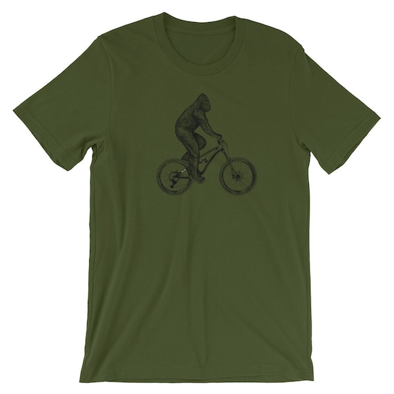 Bigfoot T-Shirt - Sasquatch T Shirt - Mountain Bike T-shirt - Gift for Cyclist - Cycling T-Shirt - Bike Tshirt - Christmas Gift Cyclist