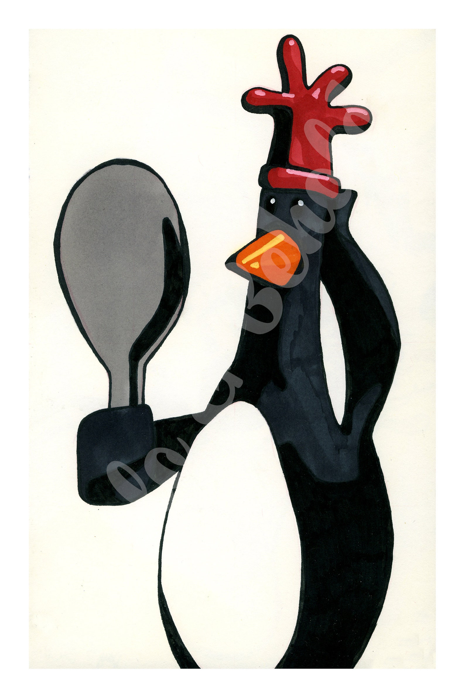 Feathers Mcgraw 9x12 Art Print Etsy