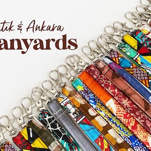 Batik and Ankara Fabric Lanyards - READY TO SHIP