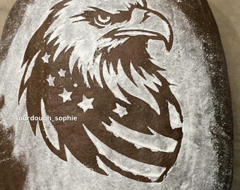 ONE Patriotic July 4th Eagle Reusable Stencil for Sourdough Bread Flour Dusting