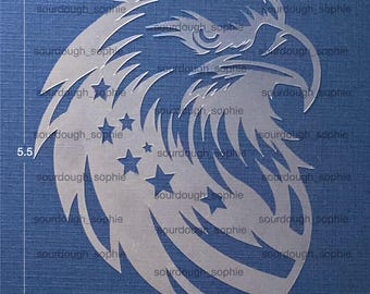 ONE Patriotic July 4th EAGLE Reusable Stencil for Sourdough Bread Flour Dusting
