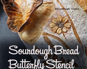 Butterfly Stencil for Sourdough Bread | Set of 3 | Mini Flour Dusting Stencils | Reusable Stencil