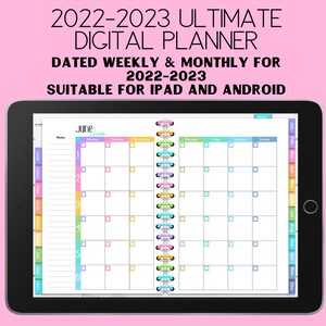 2022-2023 Ultimate Digital Planner | Monthly, Weekly, and Daily Planner, iPad Planner, Hyperlinked Planner, Goodnotes Planner, Notability