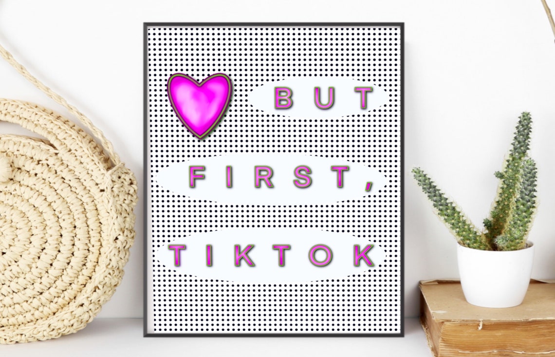 TIK TOK WALL Art Print Tik Tok girls Wall Art Tiktok Gifts Etsy