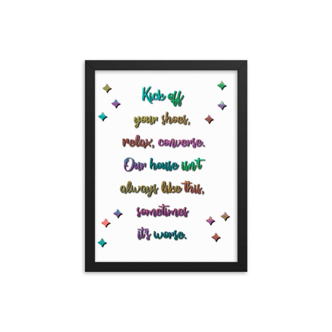Lettering Framed Print Words Print Lettering Framed Poster Etsy