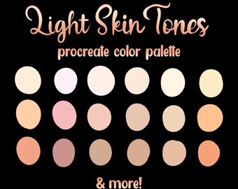 Basic Skin Tones Procreate Color Palette 30 Color Swatches iPad ...