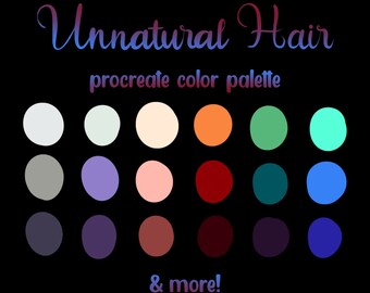 Unnatural Hair Procreate Color Palette