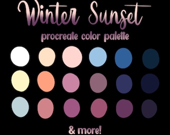 Winter Sunset Procreate Color Palette