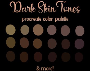 Dark Skin Tones Procreate Color Palette