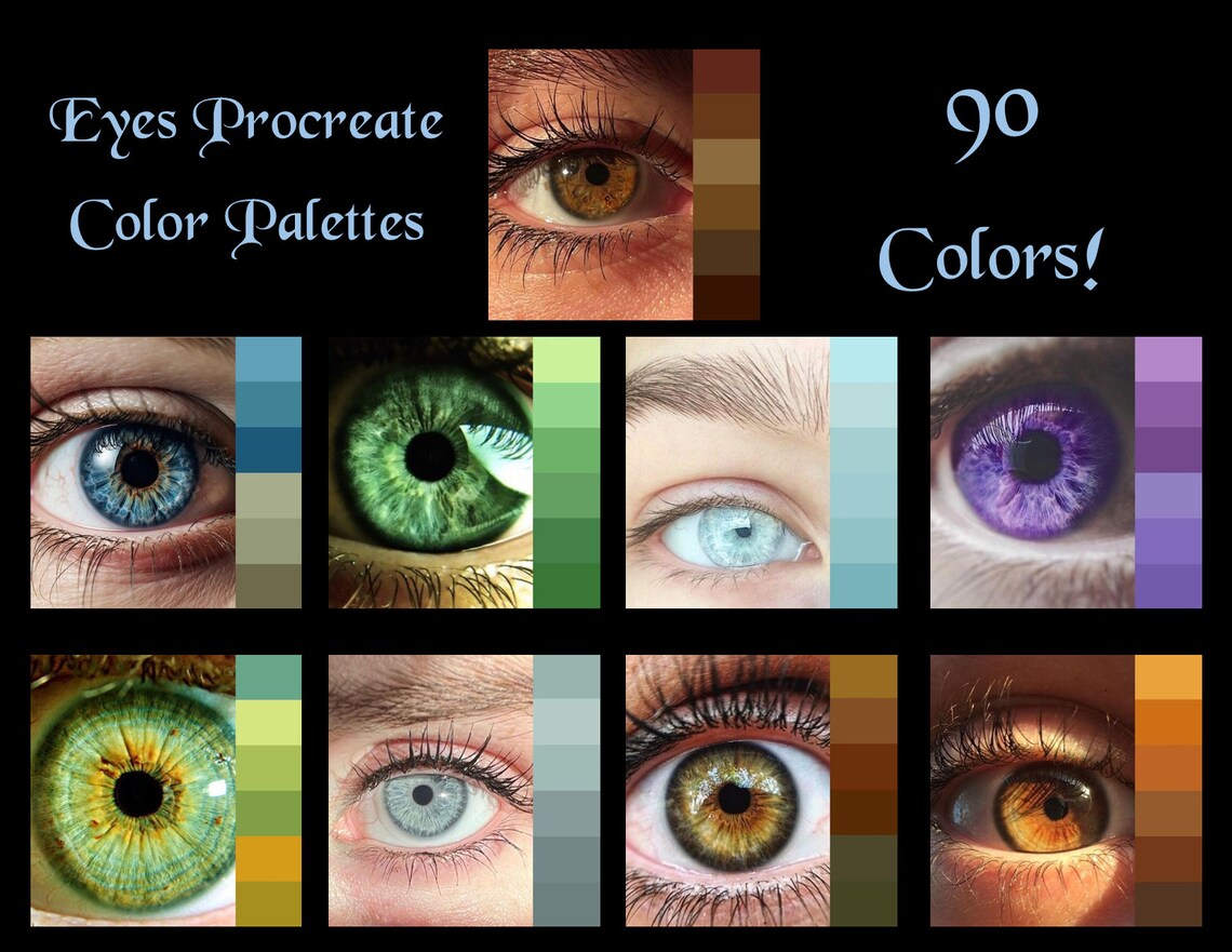 Procreate Eye Colours Eye Colors Procreate Color Palette - Etsy