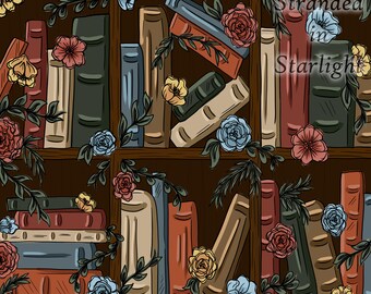 Bookshelf Flower Decal - Digital Print
