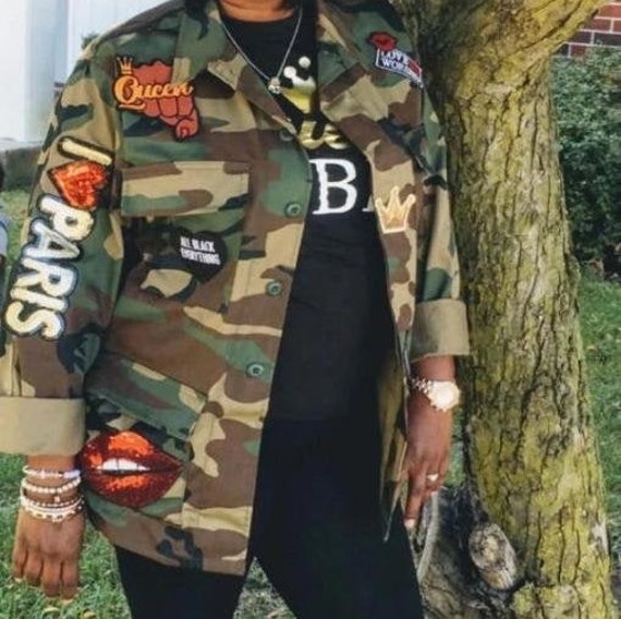 Army Fatigue Jacket/ Camo Fashion Jacket | Etsy