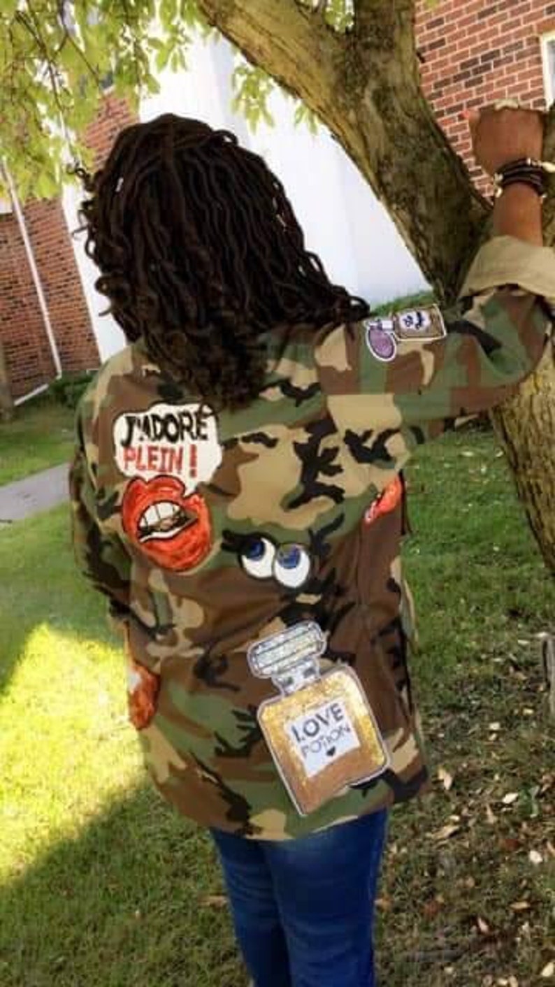 Army Fatigue Jacket With Patches