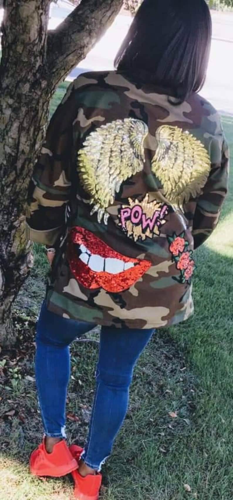 Army Fatigue Jacket With Patches