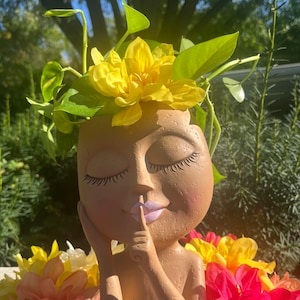 Unique planter, Plant head, window sill, table, desk, plant lover, will make your day, Best gift, Unique Gift!
