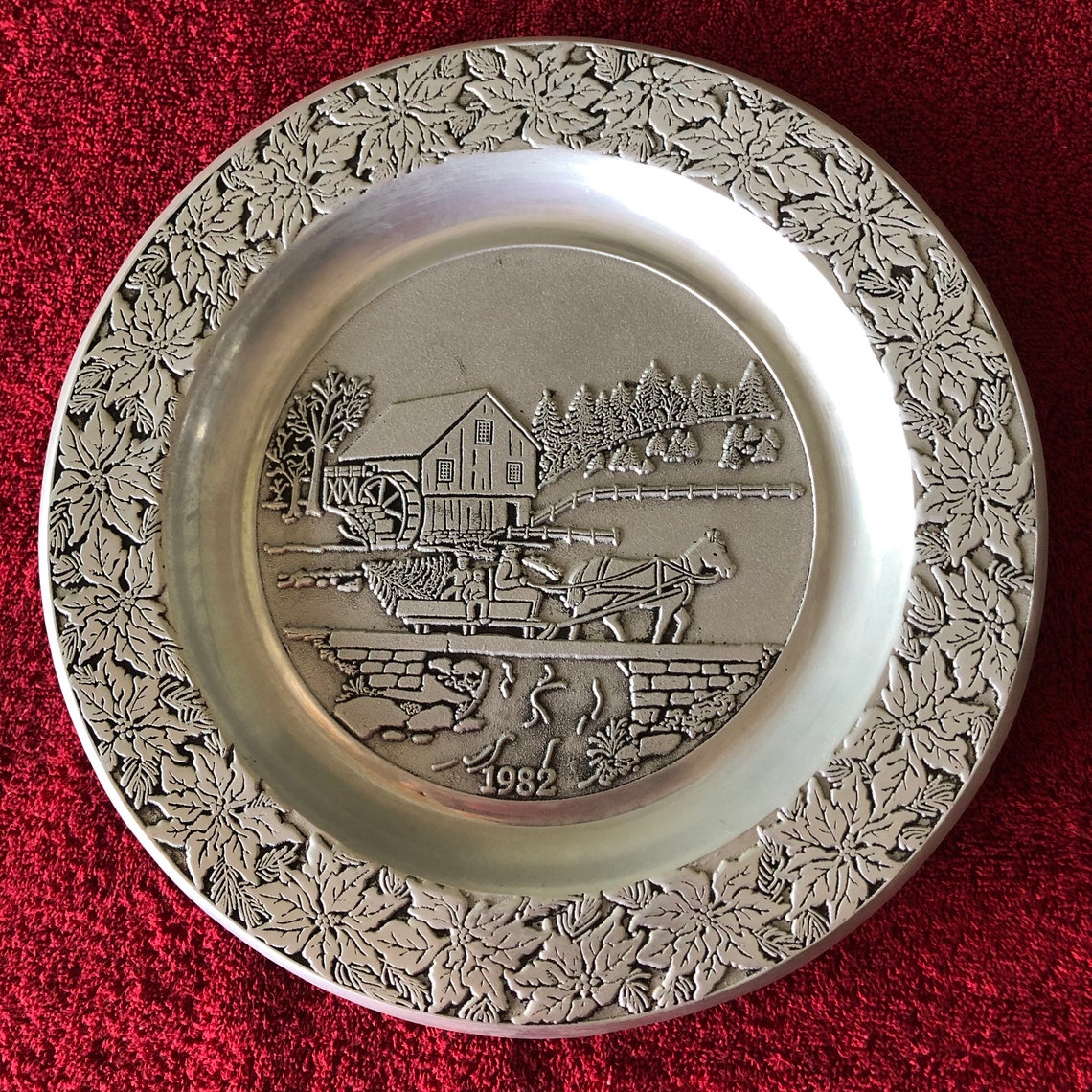 1982 Wilton RWP Armetale Pewter Christmas Plate Etsy