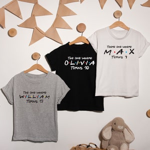 Kids Custom Birthday T shirt, Add &quot;name&quot; and any &quot;age&quot; ,  Perfect Gift. Kids Birthday shirt. Kids birthday party t shirt.
