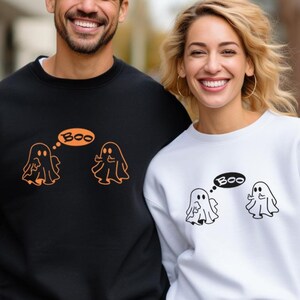 Cute Funny Ghost Sweatshirt or hoodie, Funny Spooky Sweatshirt, Unisex Sweatshirt, Spooky Season, Halloween Party Shirt, Fall Ghost Shirt