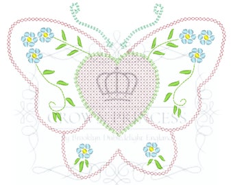 Butterfly spring set of 3 sizes Application Embroidery Design for Machine Embroidery digitized instant download 3 sizes