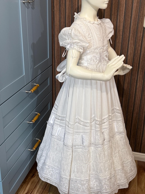 cotton princess inspired dresses Victoriaanse museum girl dress, Victorian,heirloom Princess Style, Cotton & Lace, Size 8