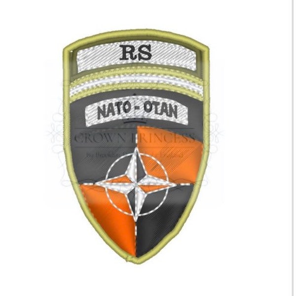 NATO RS-badge voor tops, shirts kunnen ook voor GEZICHTSMASKER Toepassing Borduurontwerp voor machineborduurwerk gedigitaliseerd direct downloaden