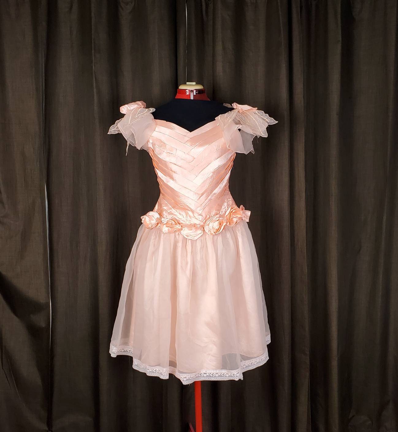 A Vintage 80s Fairy Prom Dress.size 12.fitted Bodice.lightcrinoline. Etsy
